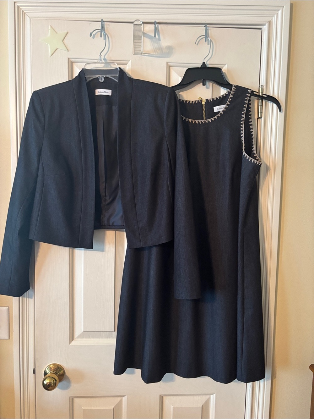 Calvin Klein  Sleeveless Dress with Cropped Jacket